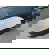 Mexen Luna baignoire autoportante 140 x 75 cm, blanc/noir, trop-plein nickel brossé - 52031407575-97