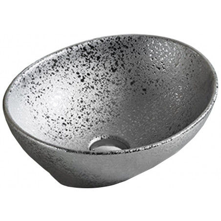 Mexen Elza lavabo sur plan 40 x 33 cm, argenté - 21014052