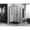 Mexen Exo-B cabine de douche battante 90 x 85 cm, transparente, noire - 817-090-085-70-00