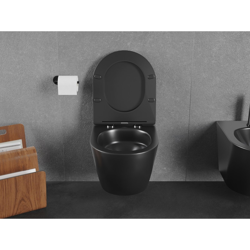 Mexen Lena cuvette WC Rimless Tornado, noir mat - 3322XX85T