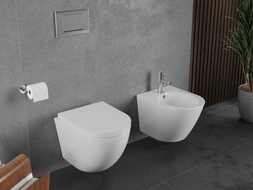 Mexen Lena cuvette wc Rimless Tornado avec abattant à descente lente dur, duroplast, blanc brillant - 30220200T