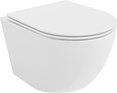Mexen Lena cuvette WC Rimless Tornado avec abattant slim à descente lente, duroplast, blanc brillant - 30220400T