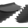 Mexen Lena cuvette wc Rimless Tornado avec abattant slim à descente progressive, duroplast, noir mat - 30220185T