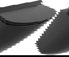 Mexen Lena cuvette wc Rimless Tornado avec abattant slim à descente progressive, duroplast, noir mat - 30220185T