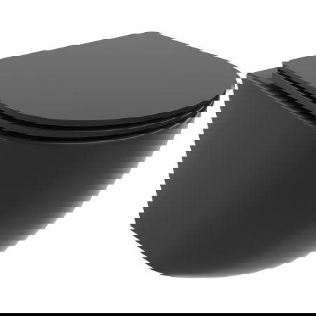 Mexen Lena cuvette WC Rimless Tornado avec abattant à descente lente slim, duroplast, noir mat - 30221085T
