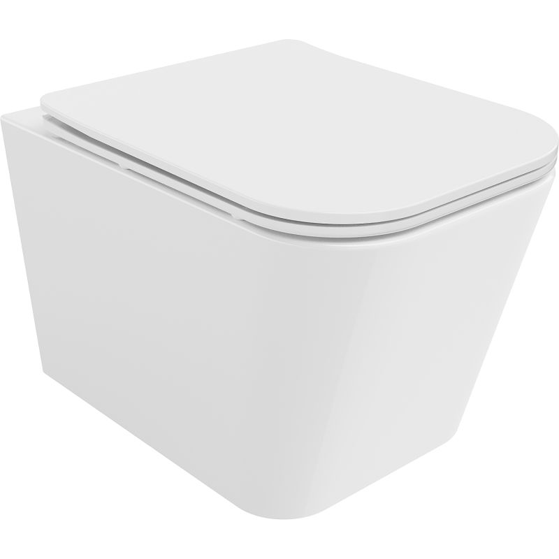 Mexen Teo WC sans rebord Rimless Tornado avec abattant slim, duroplast, blanc brillant - 30850600T