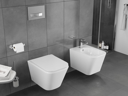 Mexen Teo cuvette WC Rimless Tornado avec abattant à descente lente slim, duroplast, blanc brillant - 30850600T