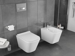Mexen Teo cuvette WC Rimless Tornado avec abattant à descente progressive slim, duroplast, blanc brillant - 30850700T