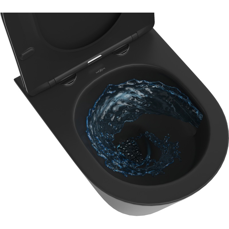 Mexen Rico cuvette WC Rimless Tornado, noir mat - 3372XX85T