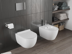 Mexen Carmen cuvette WC Rimless Tornado avec abattant à descente lente slim, duroplast, blanc brillant - 30880100T
