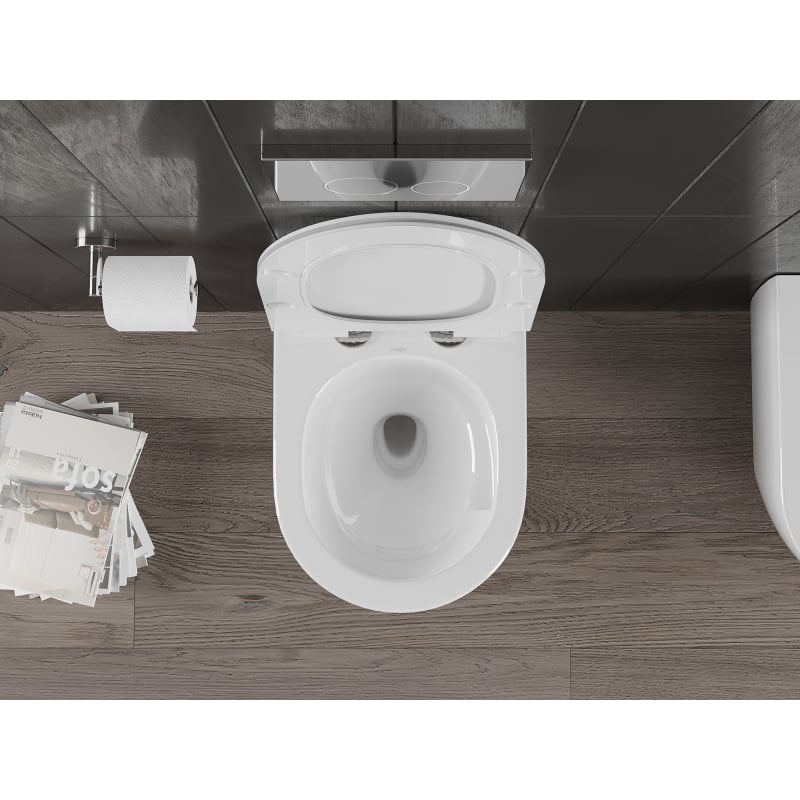 Mexen Carmen cuvette WC Rimless Tornado avec abattant à descente lente slim, duroplast, blanc brillant - 30880100T