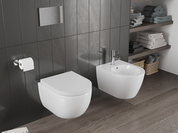 Mexen Carmen cuvette WC sans rebord Tornado avec abattant à descente lente dur, duroplast, blanc brillant - 30880200T