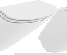 Mexen Carmen cuvette WC sans rebord Tornado avec abattant à descente amortie slim, duroplast, blanc brillant - 30880300T