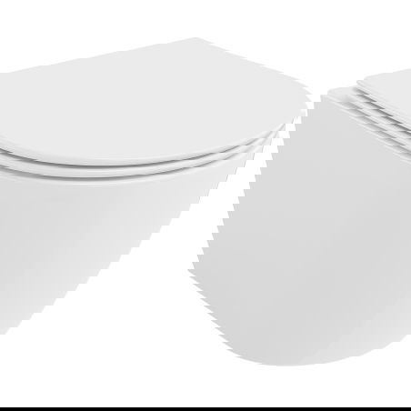 Mexen Carmen cuvette wc Rimless Tornado avec abattant slim à descente amortie, duroplast, blanc brillant - 30880400T