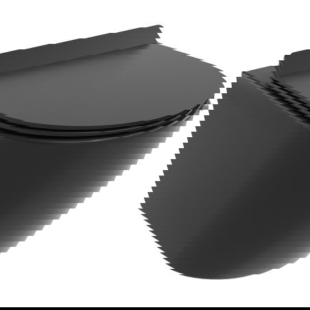 Mexen Carmen cuvette WC Rimless Tornado avec abattant à fermeture lente slim, duroplast, noir mat - 30880185T