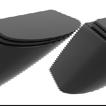 Mexen Carmen cuvette WC Rimless Tornado avec abattant slim à descente progressive, duroplast, noir mat - 30881085T