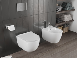 Mexen Carmen cuvette WC Rimless avec abattant à descente assistée slim, duroplast, blanc brillant - 30880500