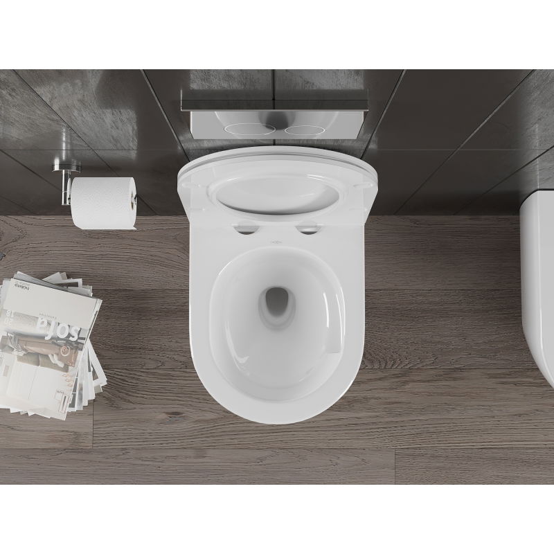 Mexen Carmen cuvette wc Rimless avec abattant à descente progressive slim, duroplast, blanc brillant - 30880500