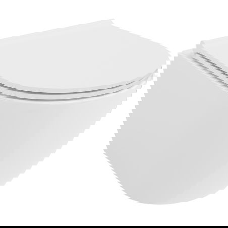 Mexen Carmen cuvette WC Rimless avec abattant à descente assistée slim, duroplast, blanc brillant - 30880500