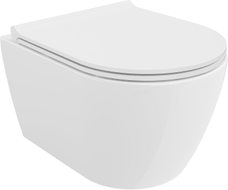 Mexen Carmen cuvette WC Rimless avec abattant slim à descente progressive, duroplast, blanc brillant - 30880500