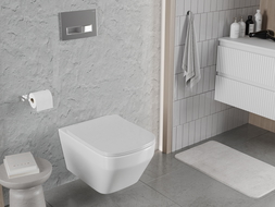 Mexen Riva cuvette WC Rimless Tornado avec abattant à descente progressive slim, duroplast, blanc brillant - 30630200T