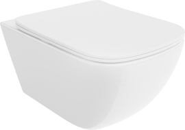 Mexen Timo cuvette WC Rimless Tornado avec abattant slim à descente lente, duroplast, blanc brillant - 30650200T