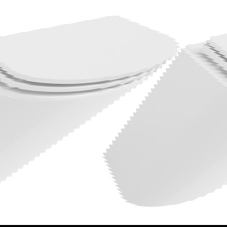 Mexen Rico cuvette WC sans rebord Tornado avec abattant à descente lente slim, duroplast, blanc brillant - 30720300T