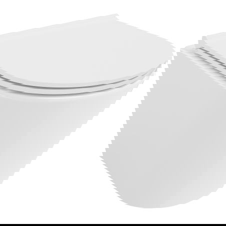 Mexen Rico cuvette WC Rimless Tornado avec abattant à descente amortie slim, duroplast, blanc brillant - 30720500T