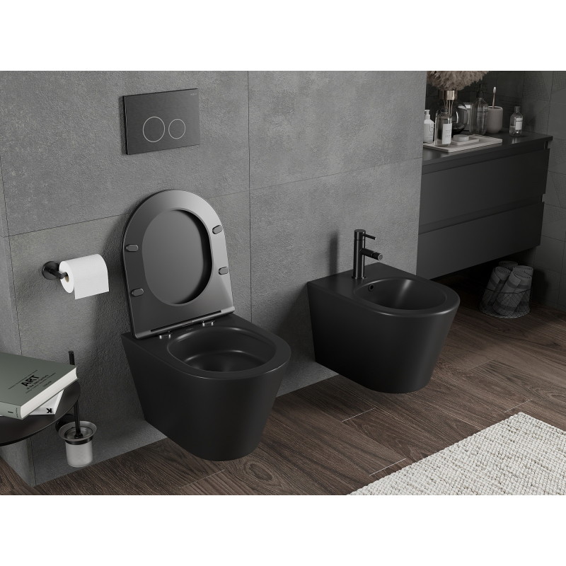 Mexen Rico cuvette WC Rimless Tornado, noir mat - 3372XX85T