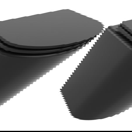 Mexen Rico cuvette WC Rimless Tornado avec abattant à descente amortie slim, duroplast, noir mat - 30721085T