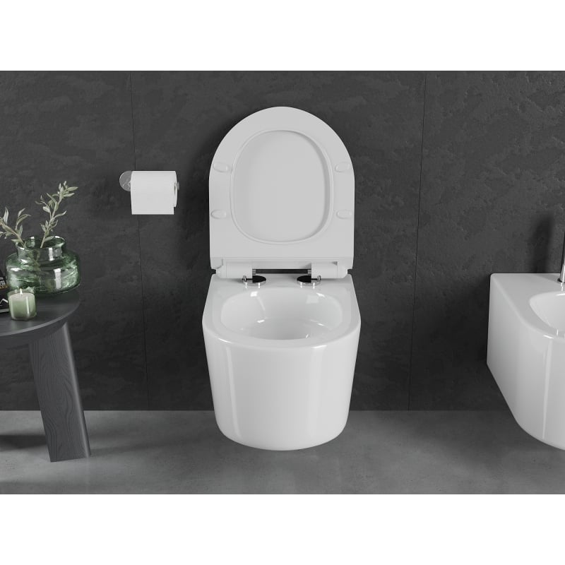 Mexen Sofia cuvette WC Rimless Tornado avec abattant à descente progressive slim, duroplast, blanc brillant - 30540100T