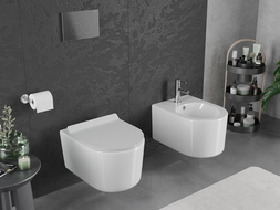 Mexen Sofia cuvette WC Rimless Tornado avec abattant slim à descente progressive, duroplast, blanc brillant - 30540100T