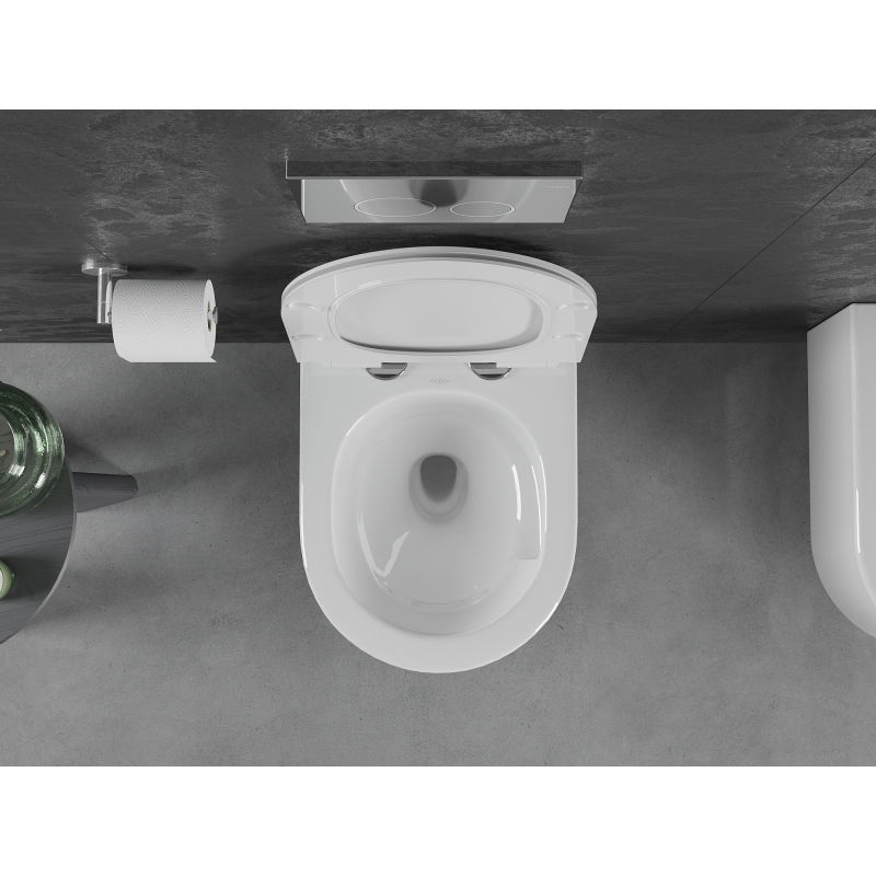 Mexen Sofia cuvette WC Rimless Tornado avec abattant à descente progressive slim, duroplast, blanc brillant - 30540100T