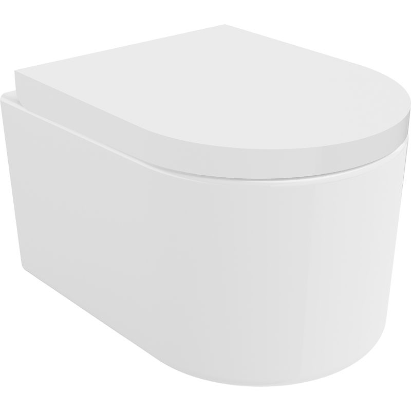 Mexen Sofia cuvette WC sans bride Tornado avec abattant à descente lente dur, duroplast, blanc brillant - 30540200T