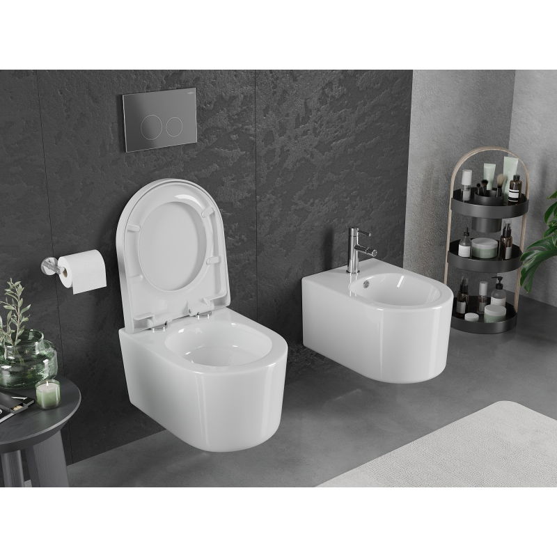 Mexen Sofia cuvette WC Rimless Tornado avec abattant à descente lente rigide, duroplast, blanc brillant - 30540200T