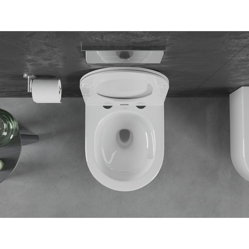 Mexen Sofia cuvette WC Rimless Tornado avec abattant slim à descente lente, duroplast, blanc brillant - 30540300T