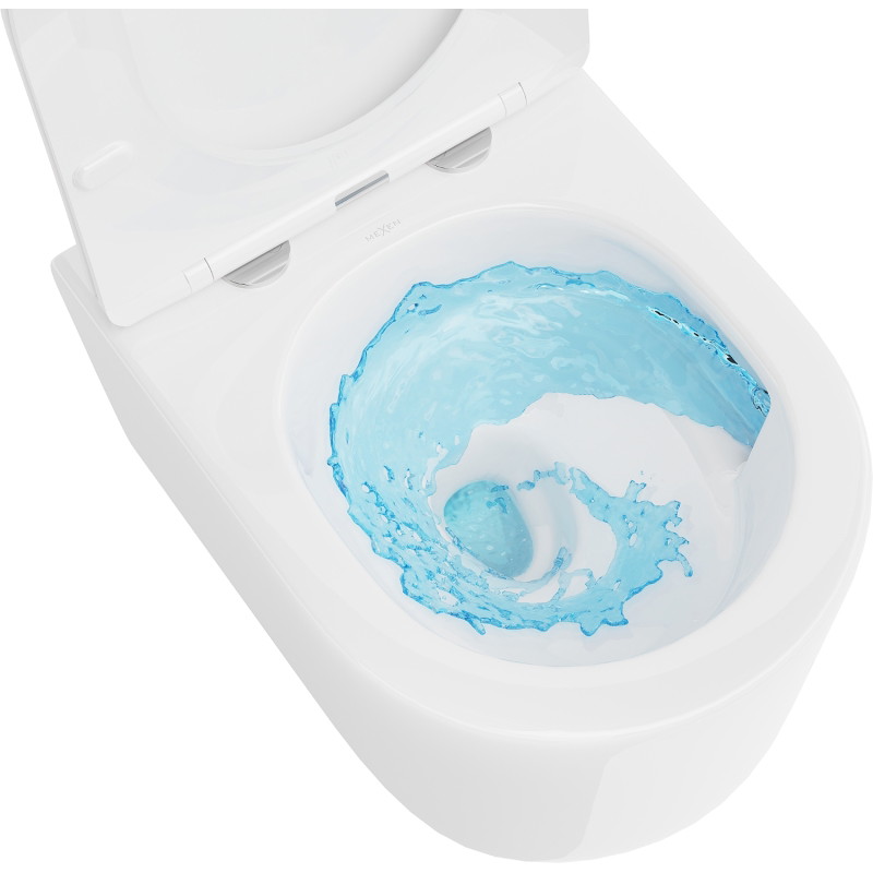 Mexen Sofia cuvette WC Rimless Tornado avec abattant slim à descente progressive, duroplast, blanc brillant - 30540400T