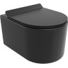 Mexen Sofia cuvette WC Rimless Tornado avec abattant slim à descente progressive, duroplast, noir mat - 30540185T