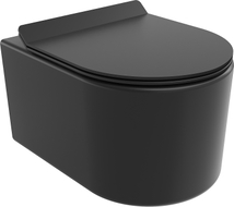 Mexen Sofia cuvette WC Rimless Tornado avec abattant slim à descente progressive, duroplast, noir mat - 30540185T