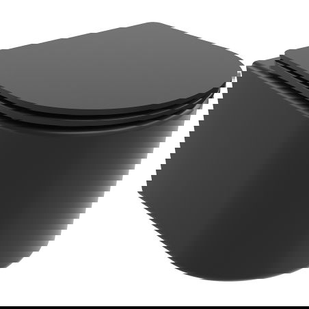 Mexen Sofia cuvette WC Rimless Tornado avec abattant à descente lente slim, duroplast, noir mat - 30541085T