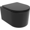 Mexen Sofia cuvette wc sans rebord Tornado avec abattant à descente lente slim, duroplast, noir mat - 30541085T