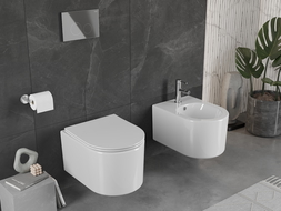 Mexen Sofia cuvette WC Rimless avec abattant à descente lente slim, duroplast, blanc brillant - 30540400