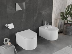 Mexen Sofia cuvette wc Rimless avec siège à fermeture lente slim, duroplast, blanc brillant - 30540400