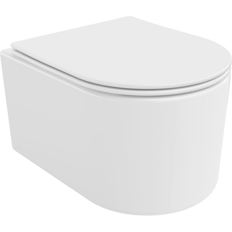 Mexen Sofia cuvette WC Rimless avec abattant à descente lente slim, duroplast, blanc brillant - 30540400