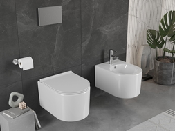 Mexen Sofia cuvette WC Rimless avec abattant à descente lente slim, duroplast, blanc brillant - 30540500