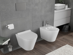 Mexen Rico cuvette wc Rimless Tornado avec abattant à descente lente slim, duroplast, blanc brillant - 30720100T