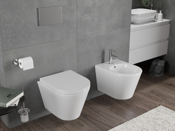 Mexen Rico cuvette wc sans bride Tornado avec abattant à descente lente, duroplast, blanc brillant - 30720200T