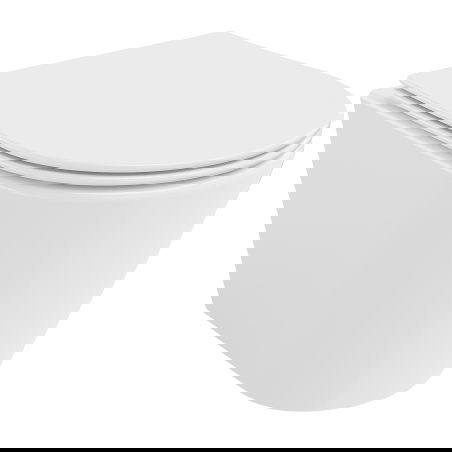 Mexen Rico cuvette WC sans bride Tornado avec abattant à descente lente slim, duroplast, blanc brillant - 30720400T