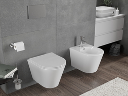 Mexen Rico cuvette WC sans bride Tornado avec abattant à descente lente slim, duroplast, blanc brillant - 30720400T
