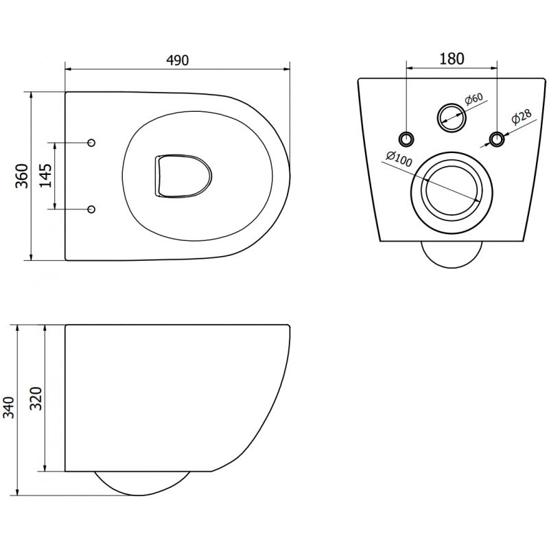 Mexen Lena cuvette WC Rimless Tornado avec abattant à descente progressive slim, duroplast, blanc brillant - 30220500T